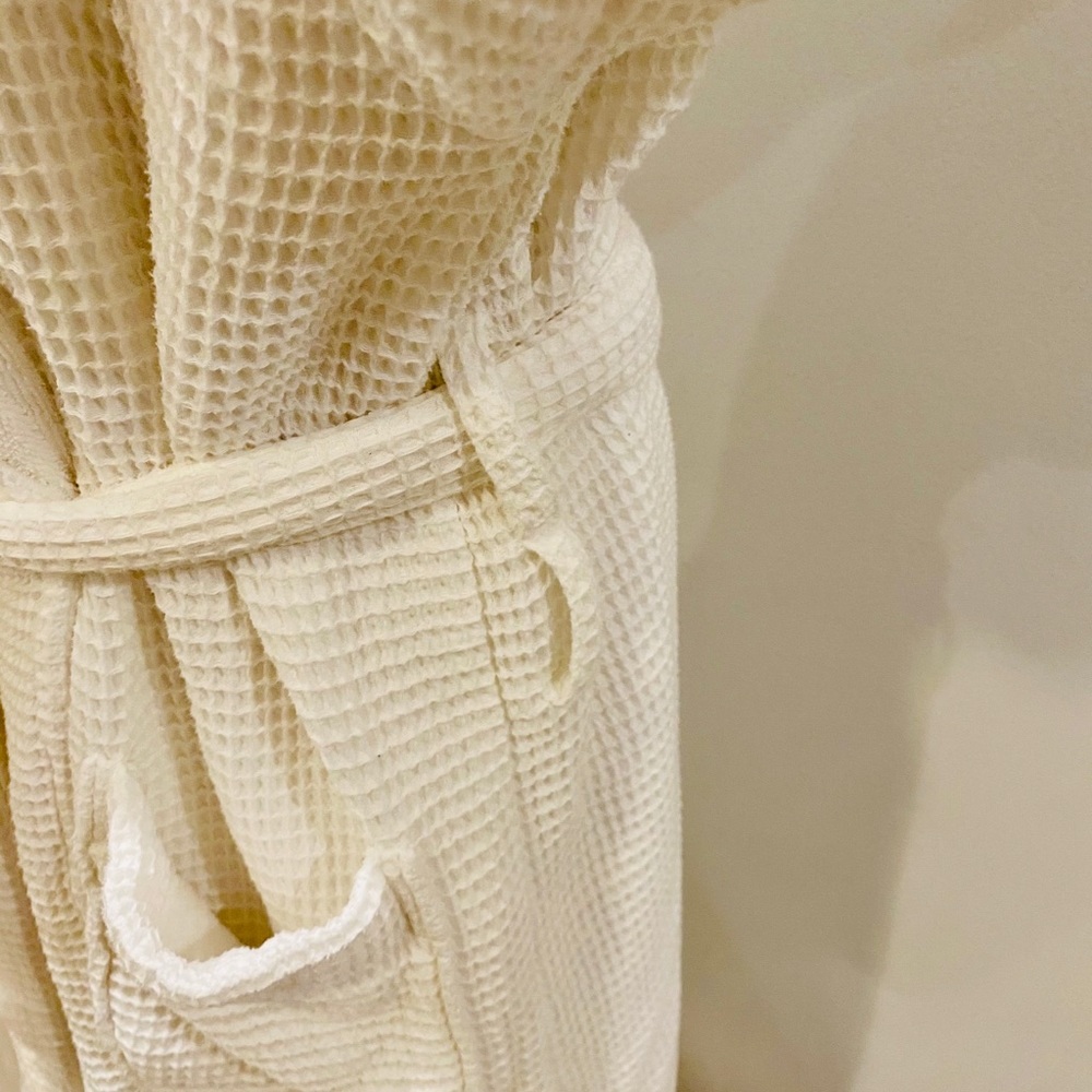 Pottery Barn Lined Waffle Weave Resort Robe L & XL - Picture 4 of 8